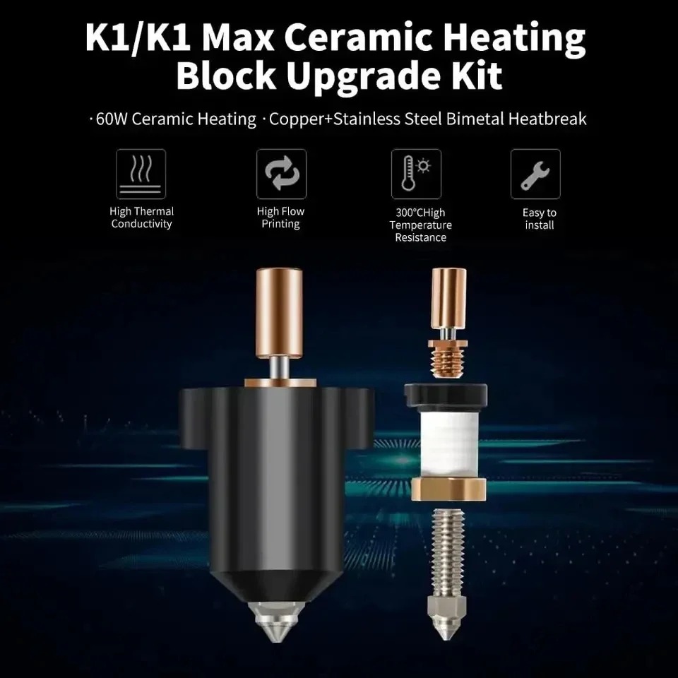 Yükseltme Creality K1 seramik  - High Flow Ceramic Hotend incelemesi ve fiyatı